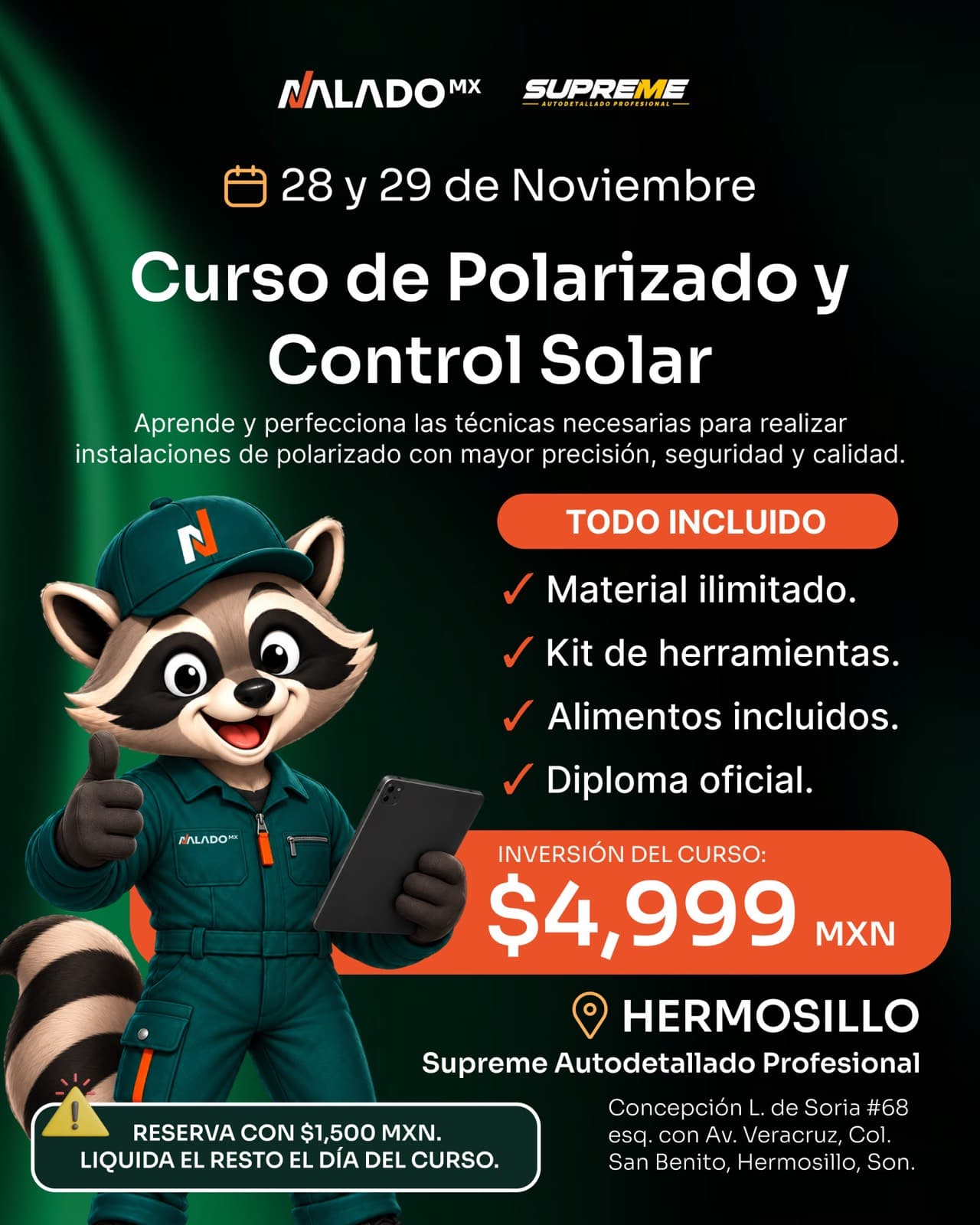 *CERTIFICACIÓN EN POLARIZADO Y CONTROL SOLAR* (Hermosillo)